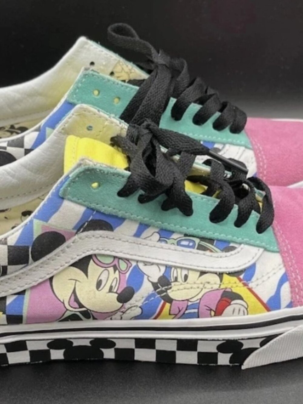 Men’s 5.5 W/7 Pre Owned Vans Old Skool 80s Mickey & Minnie Mouse Disney Vintage - Picture 4 of 5